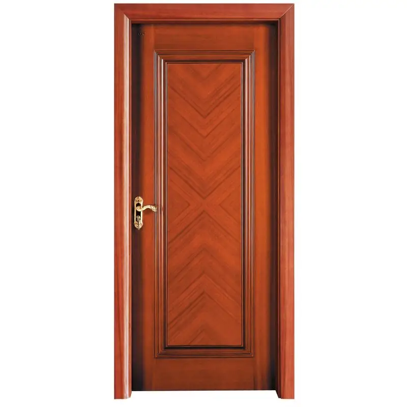 Runcheng Woodworking X036  Interior veneer composited modern design wooden door Solid  Wood  Composite Door image9
