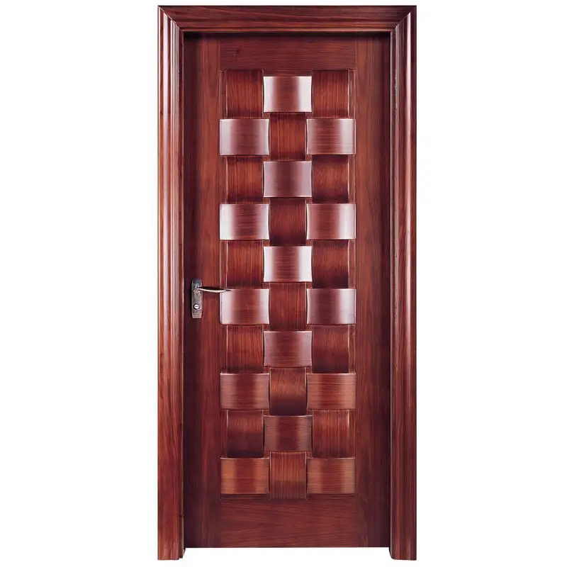 X010 Interior veneer composited modern design wooden door 1