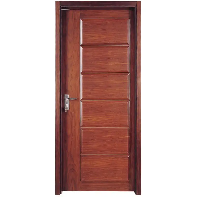PP012 Interior veneer composited modern design wooden door 1