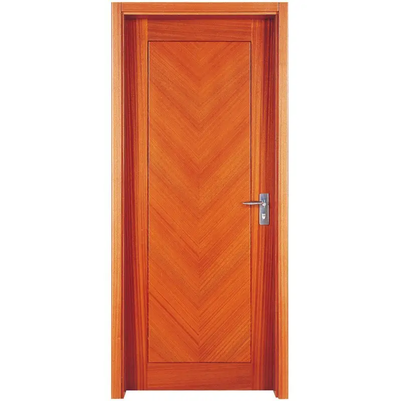 Runcheng Woodworking PP009 Interior veneer composited modern design wooden door Solid  Wood  Composite Door image25