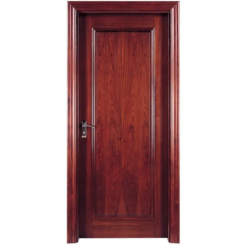 Runcheng Woodworking PP001  Interior veneer composited modern design wooden door Solid  Wood  Composite Door image30