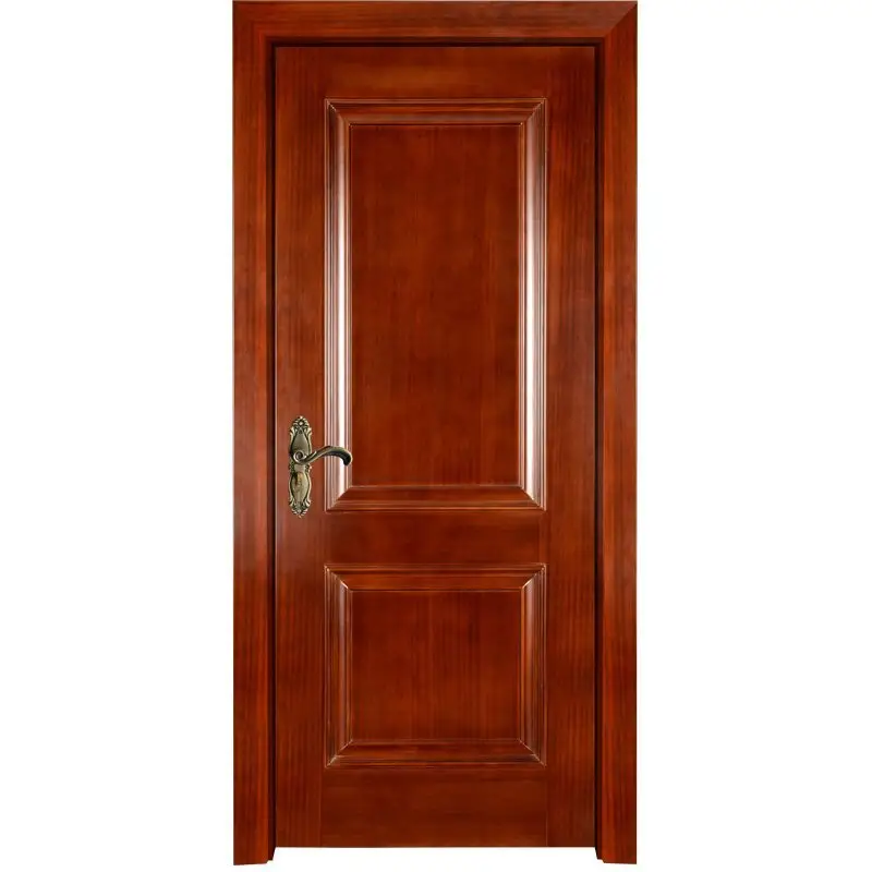 Runcheng Woodworking EKM02 Interior veneer composited modern design wooden door Solid  Wood  Composite Door image37