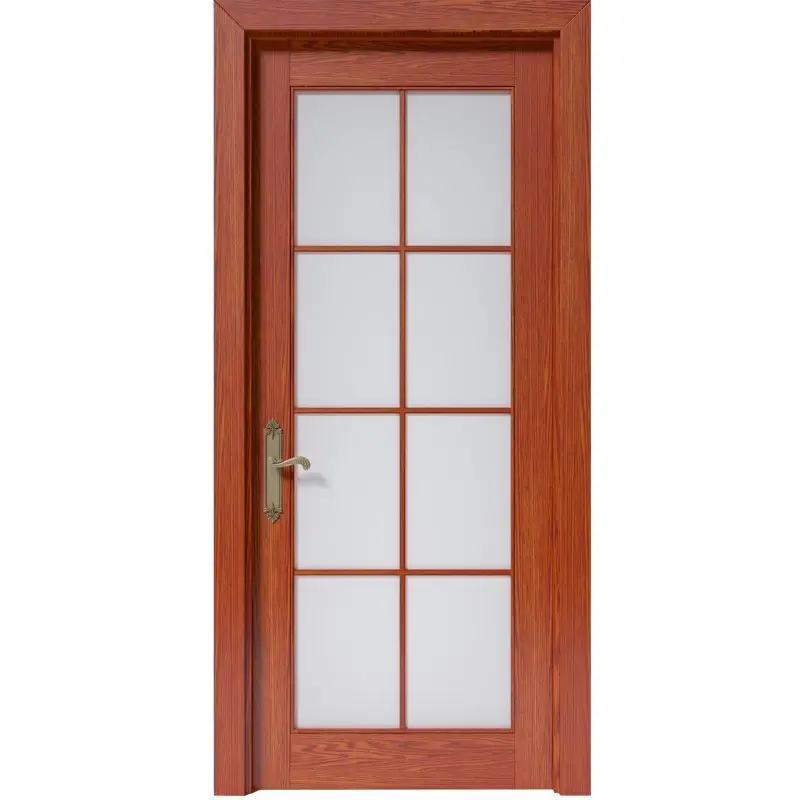 Runcheng Woodworking CK010 Interior veneer composited modern design wooden door Solid  Wood  Composite Door image39