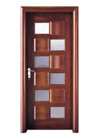 door wooden double glazed doors Runcheng Woodworking wooden glazed front doors 1
