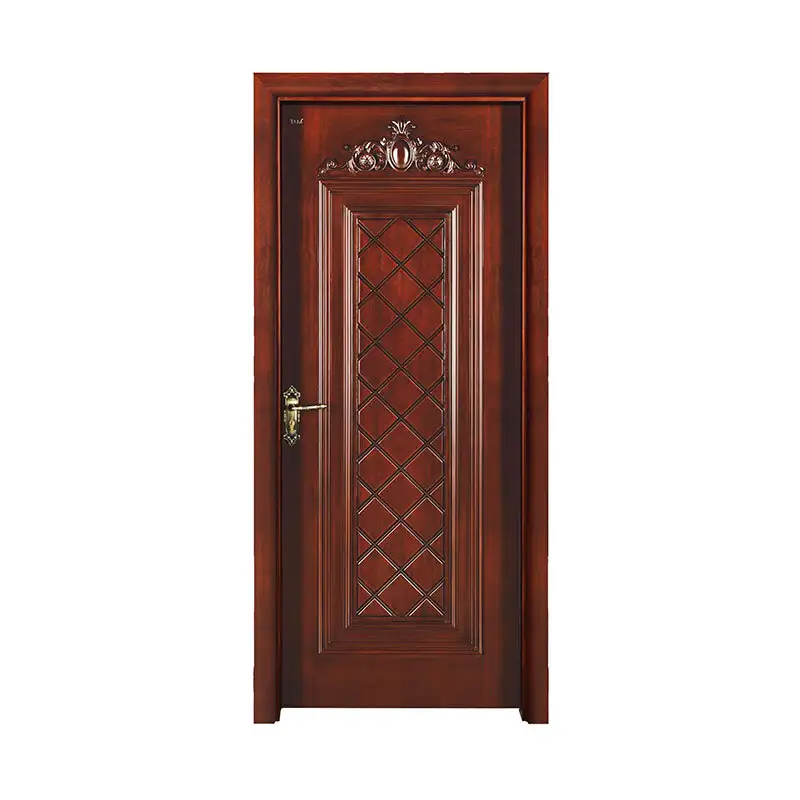 Traditional design Okoume exterior wood door S017 1