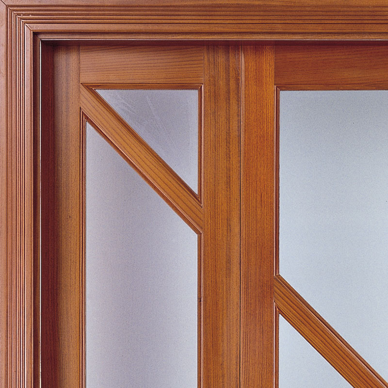 Simple style American Walnut wood glass exterior door C007 2