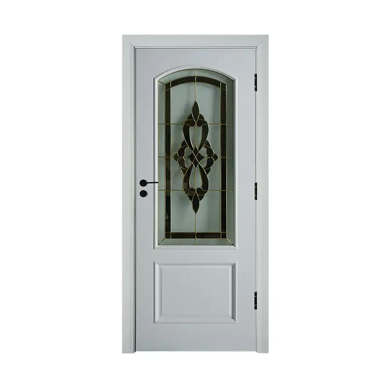 Simple style Cherry wood exterior  glass door WM0005 1