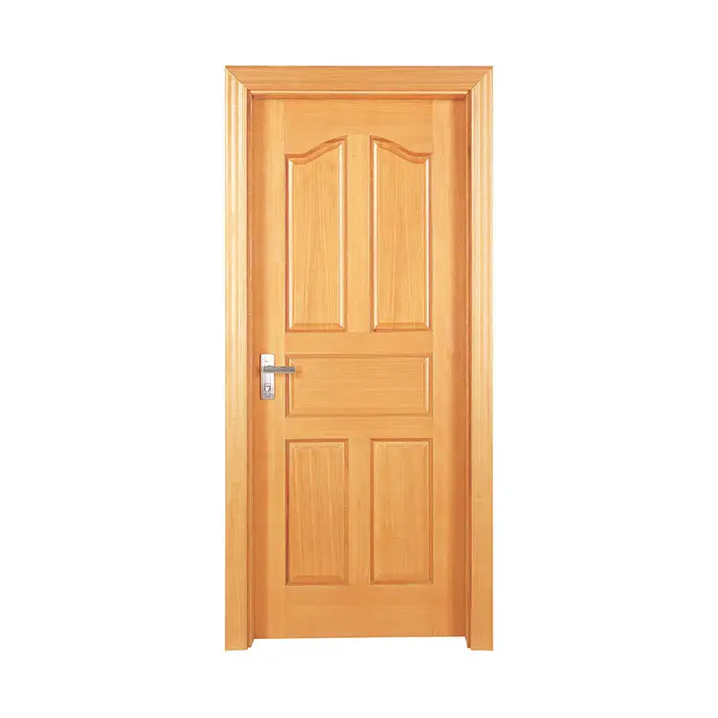 Golden Teak wooden hotel simple style door P001 1