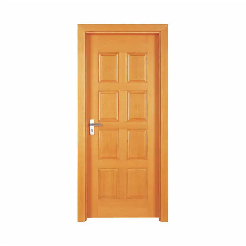 Simple style Okoume residential wooden door P004 1