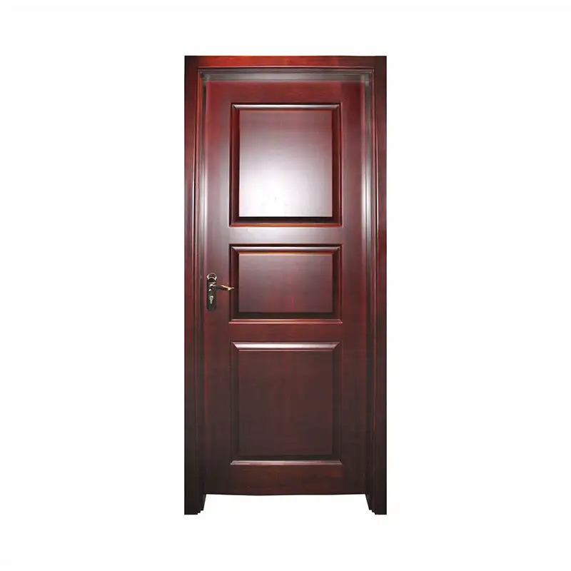 Simple style hotel Okoume wooden door W005 1