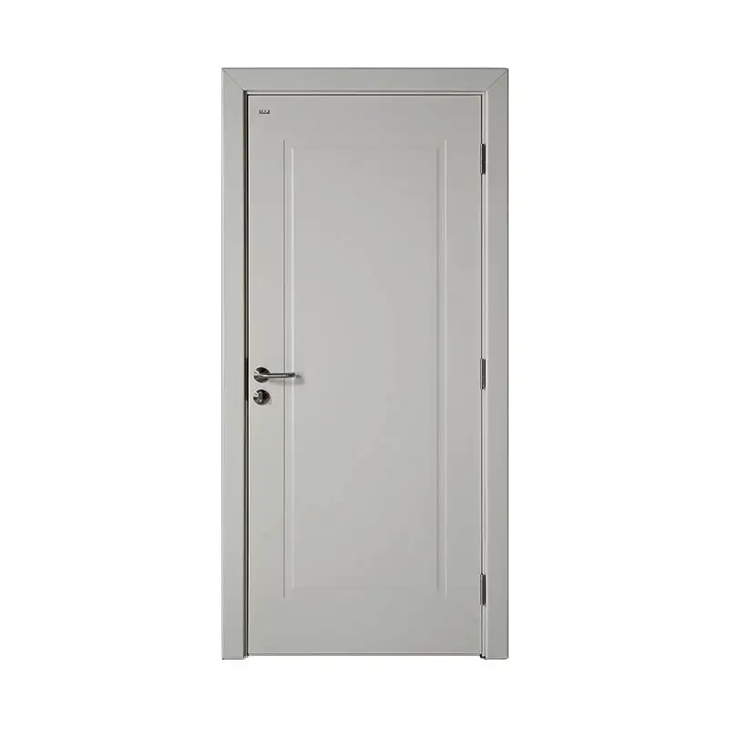 Modern style wood Smooth house door WM0012 1