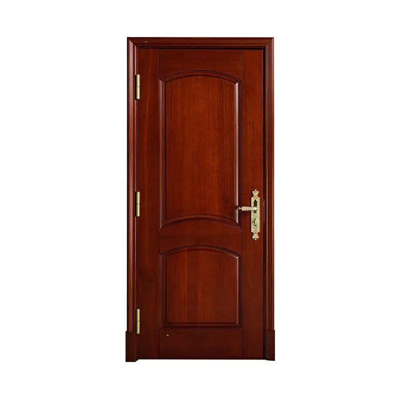 Golden Teak wooden residential simple style door WM0007 1