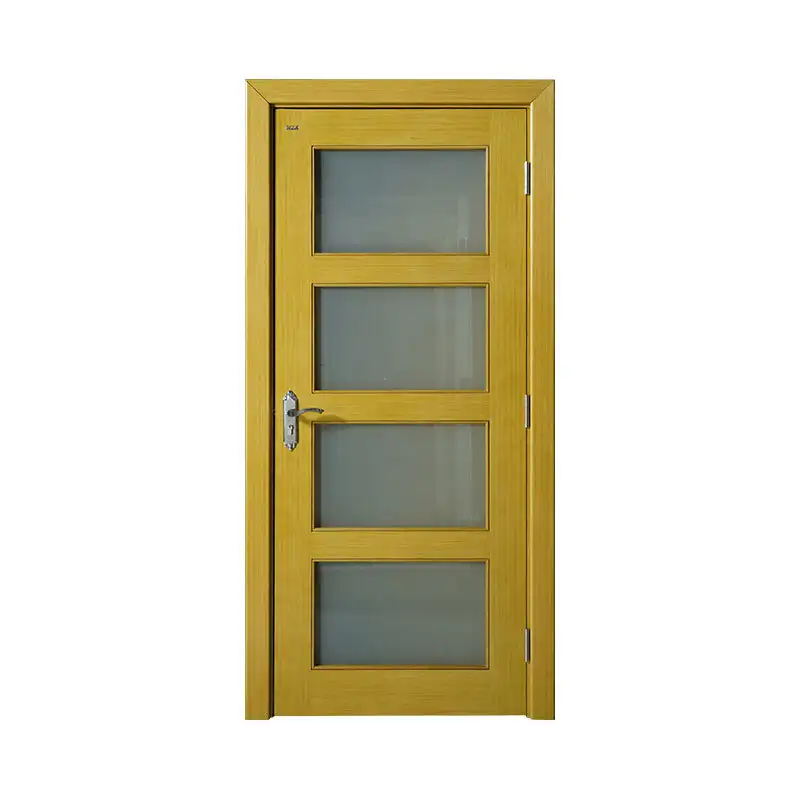 Golden Teak house wood simple style door WM0009 1