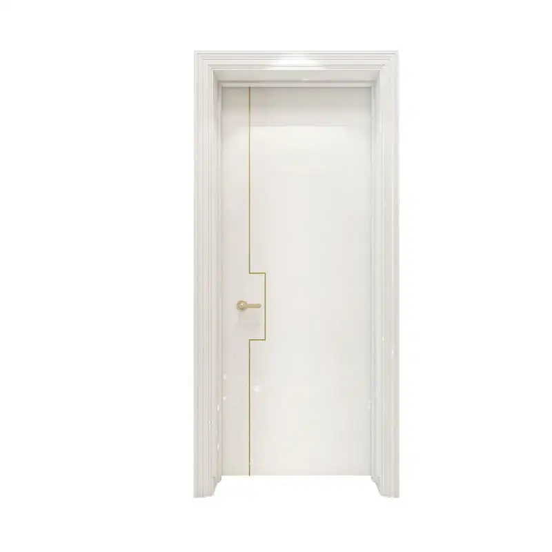 Apartment Smooth simple design wood door PP060 1