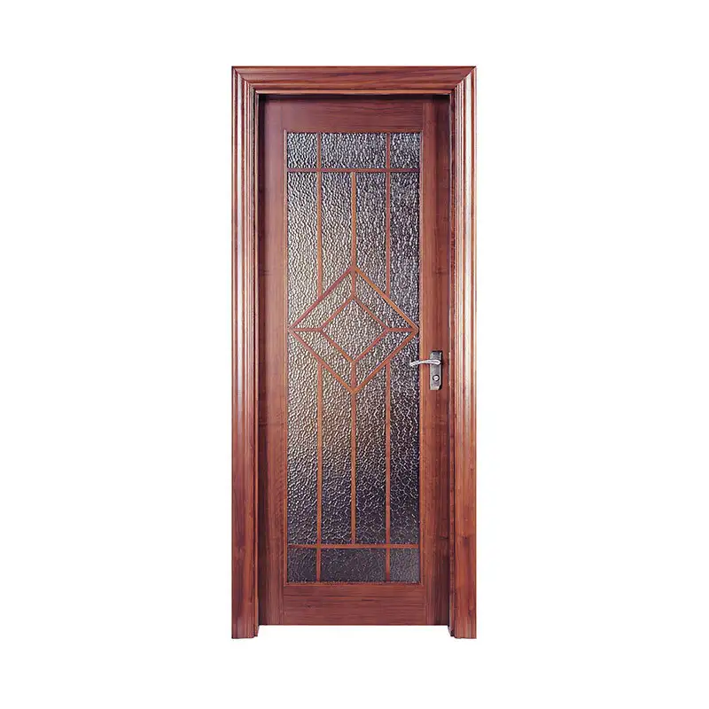 Golden Teak latest design residential wood door PP001 1