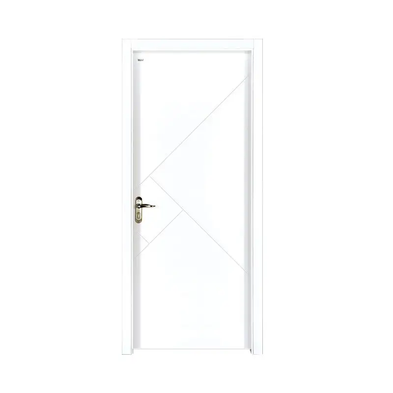 Rresidential simple style Smooth wood door PP028 1