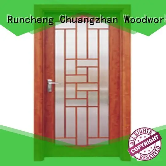 x0163 d0073 Runcheng Woodworking wooden double glazed doors 1