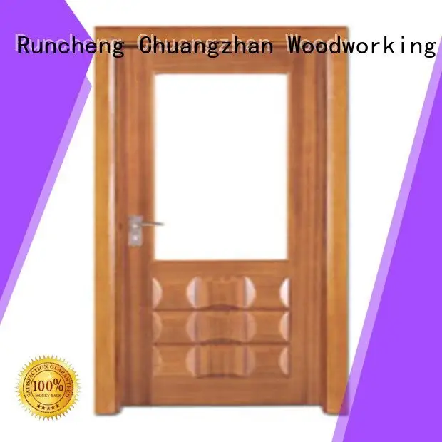 wooden glazed front doors x0183 wooden double glazed doors d0074 Runcheng Woodworking 1