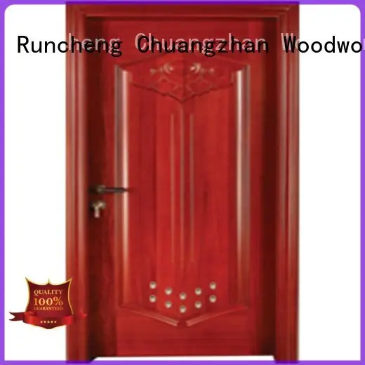 s0092 wooden bathroom door Runcheng Woodworking pvc bathroom wooden door 1