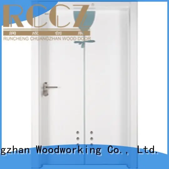 pvc bathroom wooden door s0102 wooden bathroom door Runcheng Woodworking 1