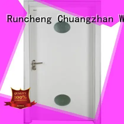 Runcheng Woodworking Brand pure wooden glazed front doors s0073 wood 1