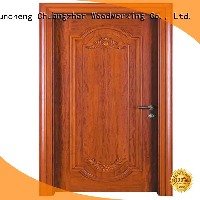 x050 wooden Runcheng Woodworking cheap wooden front doors 1