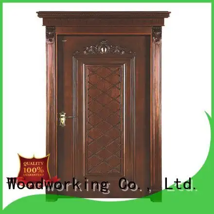 wooden pp035 Runcheng Woodworking cheap wooden front doors 1