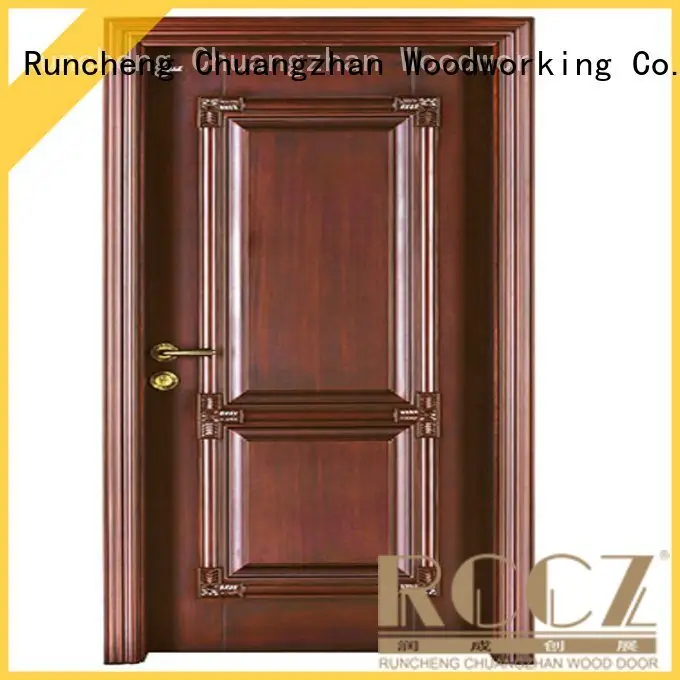 Runcheng Woodworking cheap wooden front doors pp035 s020 pp026 sf005 1