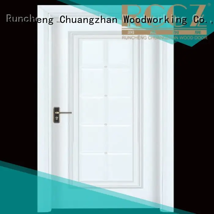 cheap wooden front doors wooden d024 OEM interior wooden door with solid wood Runcheng Woodworking 1