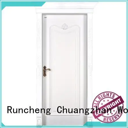 internal white mdf composited wooden door pp037 Runcheng Woodworking Brand mdf interior doors 1