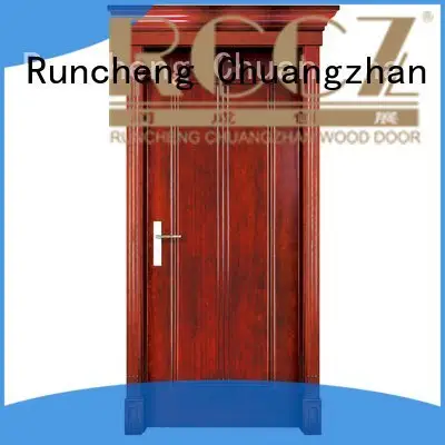 solid solid wood bifold doors Runcheng Woodworking solid wood interior doors for sale 1