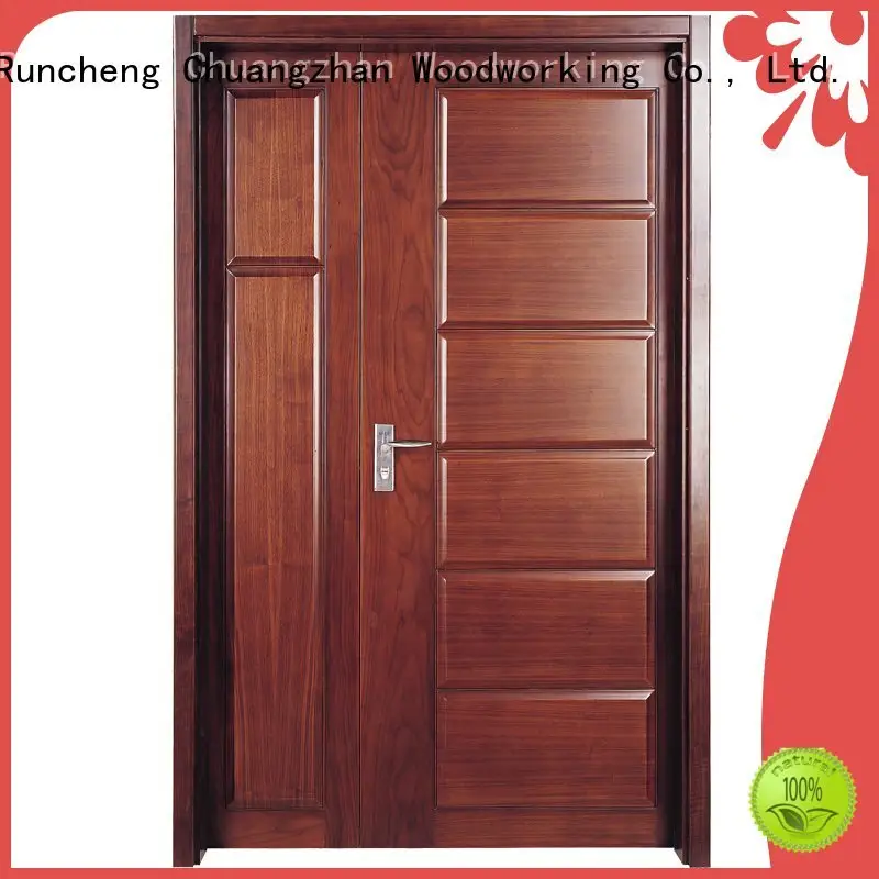white double doors pure design wooden Runcheng Woodworking 1