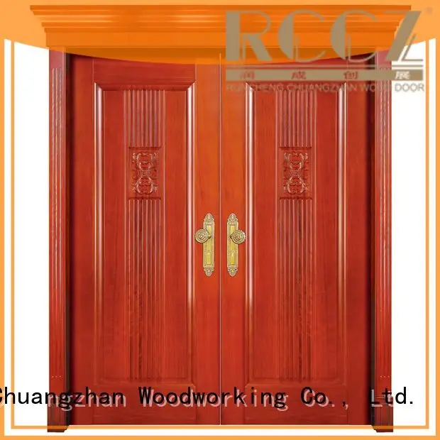 Runcheng Woodworking white double doors modern interior door glass 1
