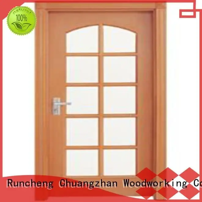 Runcheng Woodworking Brand door glazed c001 wooden glazed doors 1