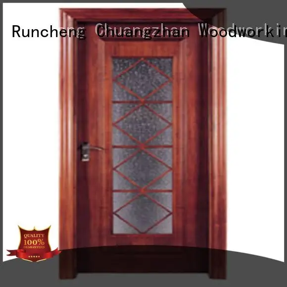wooden glazed front doors glazed wooden double glazed doors door Runcheng Woodworking 1