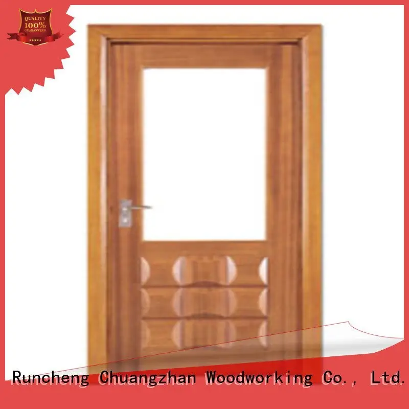 wooden glazed front doors glazed door door Runcheng Woodworking 1