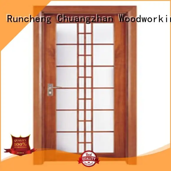 glazed door Runcheng Woodworking wooden double glazed doors 1