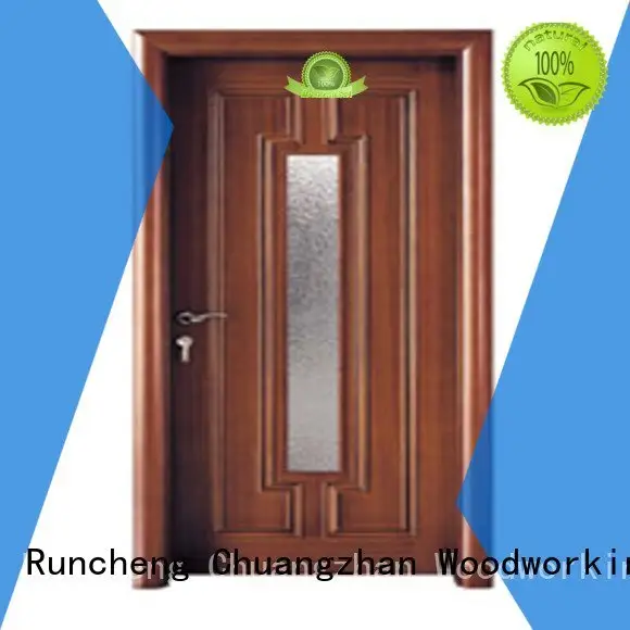glazed door door Runcheng Woodworking wooden glazed front doors 1