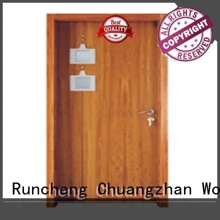 wooden glazed front doors glazed door Runcheng Woodworking Brand 1