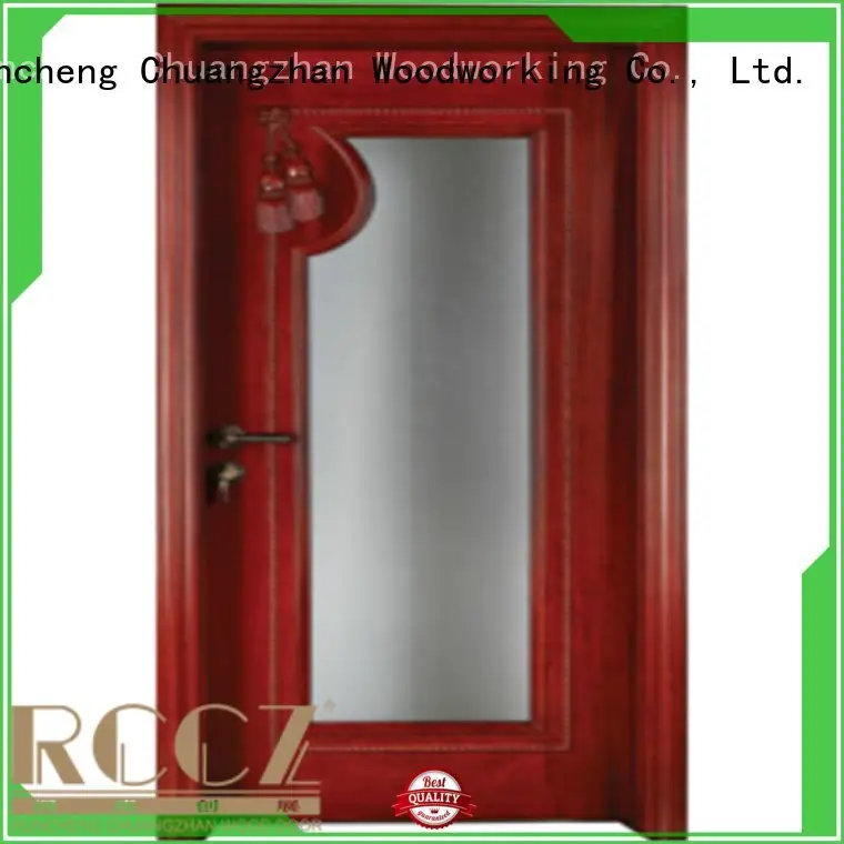wood door Runcheng Woodworking wooden glazed front doors 1
