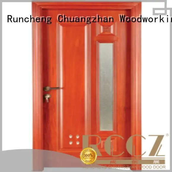 pvc bathroom wooden door door Runcheng Woodworking Brand wooden bathroom door 1