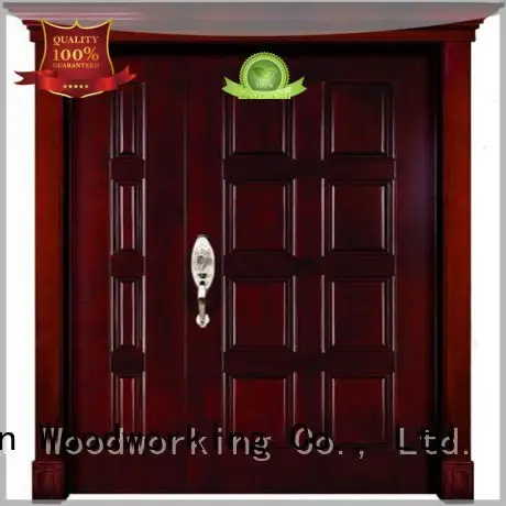 Hot wooden double doors double Runcheng Woodworking Brand 1