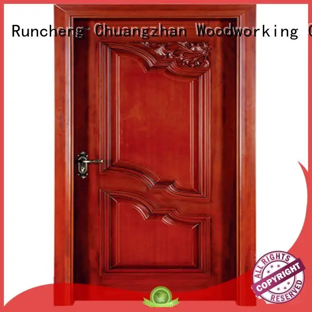 Wholesale wooden interior wooden door with solid wood Runcheng Woodworking Brand 1