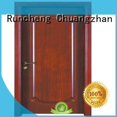 door Runcheng Woodworking cheap wooden front doors 1