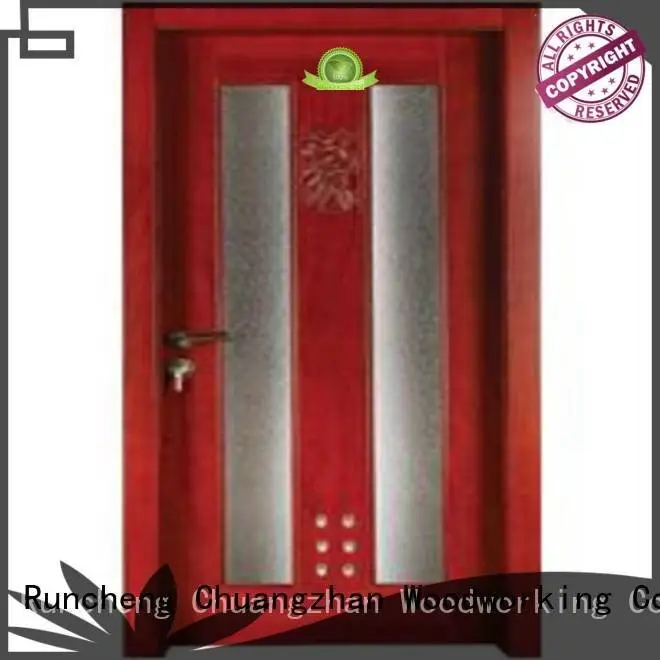 bathroom Runcheng Woodworking wooden bathroom door 1