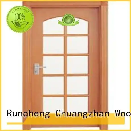 glazed wooden glazed front doors door Runcheng Woodworking 1