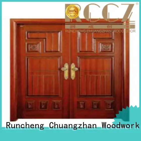 white double doors double door door Runcheng Woodworking Brand company 1