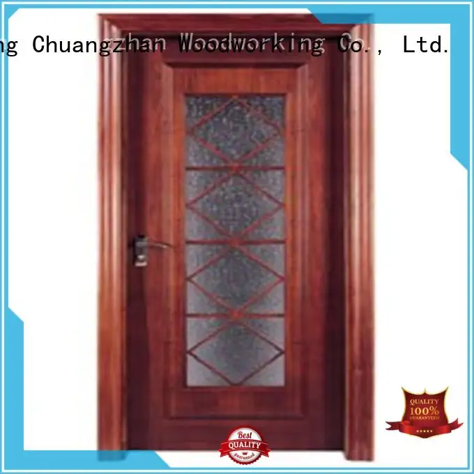 Custom durable wooden double glazed doors glazed Runcheng Woodworking 1