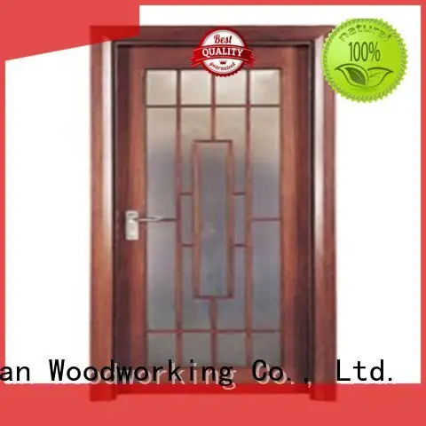 Runcheng Woodworking Brand door durable wooden double glazed doors manufacture 1