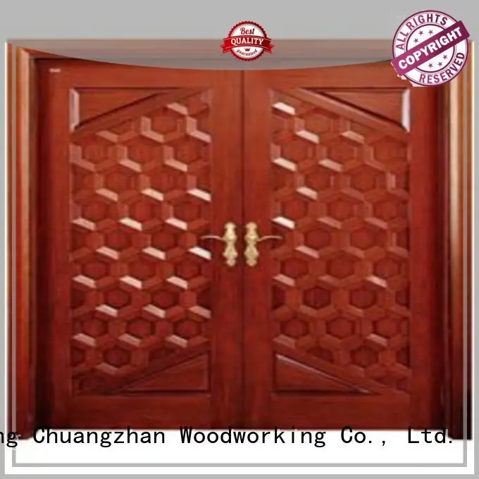 white double doors door solid quality Runcheng Woodworking Brand company 1